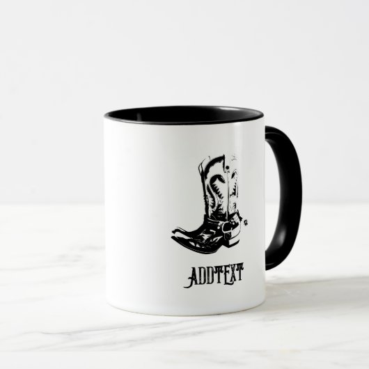 Mug Bottes de cowboy (Devant droit)