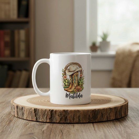 Mug Bottes de cowgirl personnalisées