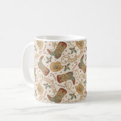 Mug Bottes de Noël de l'Ouest et Motif Casquette (Devant gauche)