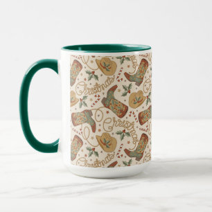 Mug Bottes de Noël de l'Ouest et Motif Casquette