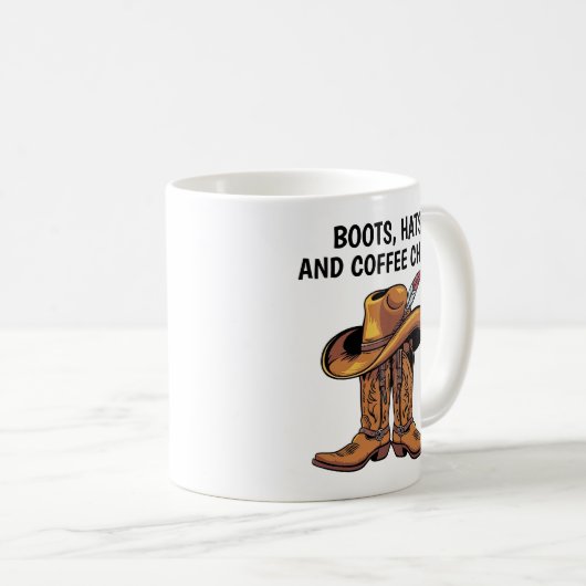 Mug Bottes et Casquette de cowboy (Devant droit)