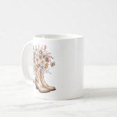 Mug Bottes florales de cowgirl (Devant gauche)