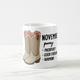 Mug Bottes florales Mois de naissance Fleur / Novembre
