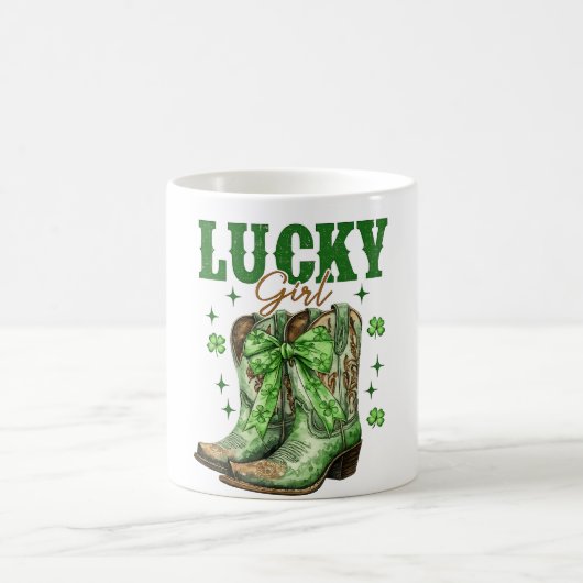 Mug Bottes Western Lucky Girl Saint-Patrick (Centre)