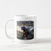 Mug Botweiler Photographique – Rottweiler Robot Drôle (Gauche)