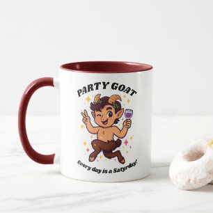 Mug Bouc de fête : "Chaque jour est un samedi"