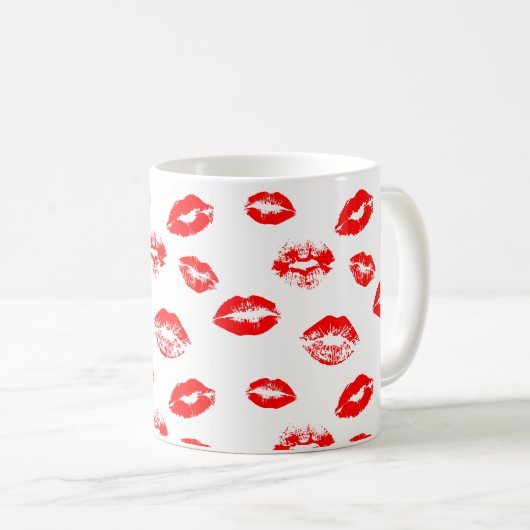 Mug Bouche à lèvres chaudes / baisers (Devant droit)