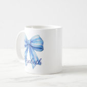Mug Bouche d'aquarelle bleu et blanc côtier personnali (Devant gauche)