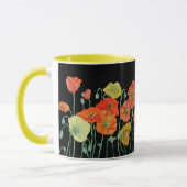 Mug Bouche d'aquarelle orange et noirs (Gauche)