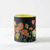 Mug Bouche d'aquarelle orange et noirs (Centre)