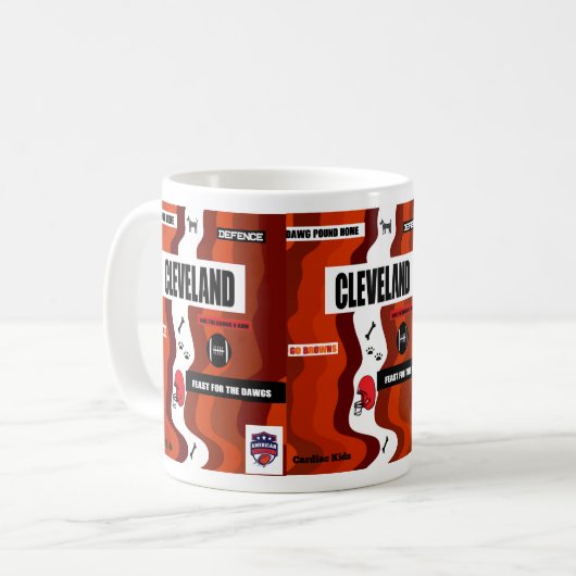 Mug Bouche de conception de Cleveland Team (Devant gauche)