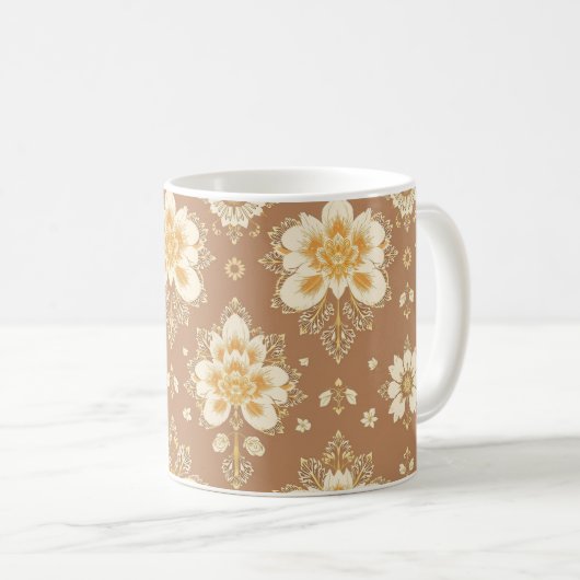 Mug Bouche de conception motif de fleurs (Devant droit)