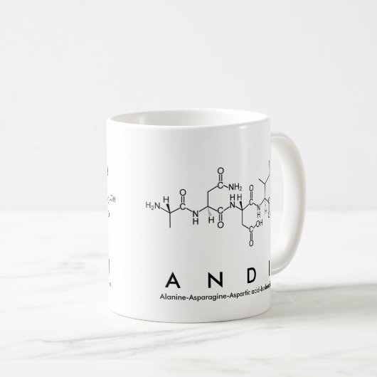Mug Bouche de nom de peptide andi (Devant droit)