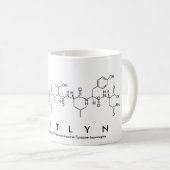 Mug Bouche de nom de peptide de Caitlyn (Devant droit)