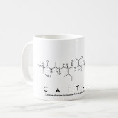 Mug Bouche de nom de peptide de Caitlyn (Devant gauche)