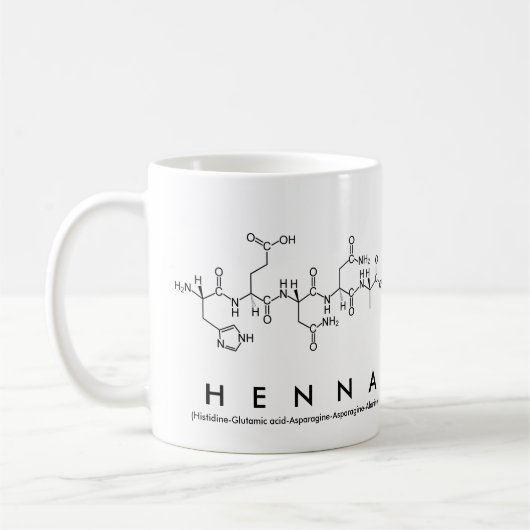Mug Bouche de nom de peptide henné (Gauche)