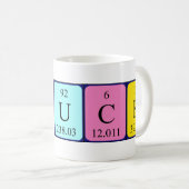Mug Bouche de nom de table périodique (Devant droit)