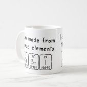 Mug Bouche de nom de table périodique Aubri (Devant gauche)