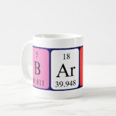 Mug Bouche de nom de table périodique Barty (Devant gauche)