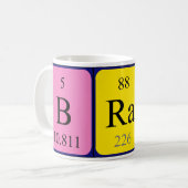 Mug Bouche de nom de table périodique Brad (Devant gauche)