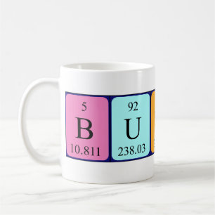 Mug Bouche de nom de table périodique Buddy