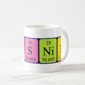 Mug Bouche de nom de table périodique de Fisnik (Devant droit)