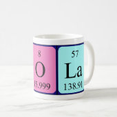 Mug Bouche de nom de table périodique de l'iola (Devant droit)