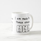 Mug Bouche de nom de table périodique du cerveau (Devant droit)