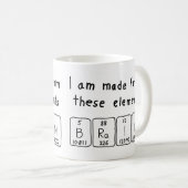 Mug Bouche de nom de table périodique du cerveau (Devant droit)