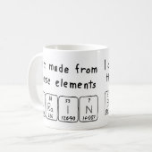 Mug Bouche de nom de table périodique du cerveau (Devant gauche)