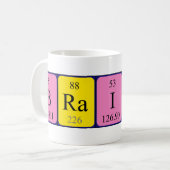 Mug Bouche de nom de table périodique du cerveau (Devant gauche)