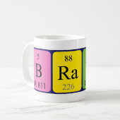 Mug Bouche de nom de table périodique du cerveau (Devant gauche)