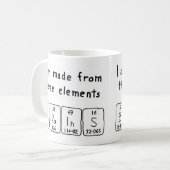 Mug Bouche de nom de table périodique du cerveau (Devant gauche)