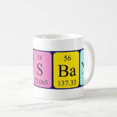 Mug Bouche de nom de table périodique du mari (Devant droit)