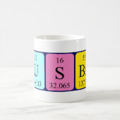 Mug Bouche de nom de table périodique du mari (Centre)