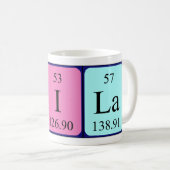 Mug Bouche de nom de table périodique Esila (Devant droit)