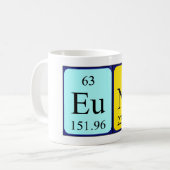 Mug Bouche de nom de table périodique Euna (Devant gauche)