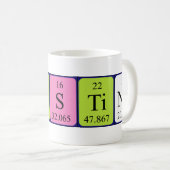 Mug Bouche de nom de table périodique Faustine (Devant droit)
