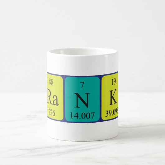 Mug Bouche de nom de table périodique franc (Centre)