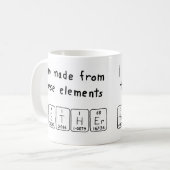 Mug Bouche de nom de table périodique Hesther (Devant gauche)