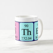 Mug Bouche de nom de table périodique Hesther (Devant droit)