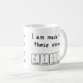 Mug Bouche de nom de table périodique Kitty (Devant droit)