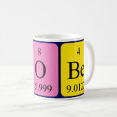 Mug Bouche de nom de table périodique Kobe (Devant droit)