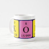 Mug Bouche de nom de table périodique Koki (Devant gauche)
