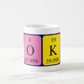 Mug Bouche de nom de table périodique Koki (Centre)