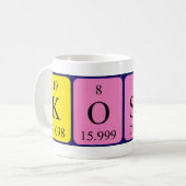 Mug Bouche de nom de table périodique Kosei (Devant gauche)