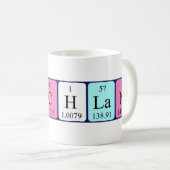 Mug Bouche de nom de table périodique Lauchlan (Devant droit)