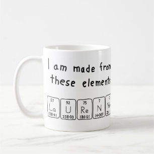 Mug Bouche de nom de table périodique Laurenne