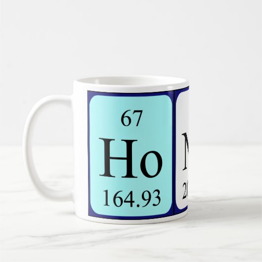 Mug Bouche de nom de table périodique miel (Gauche)