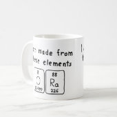 Mug Bouche de nom de table périodique Ora (Devant gauche)